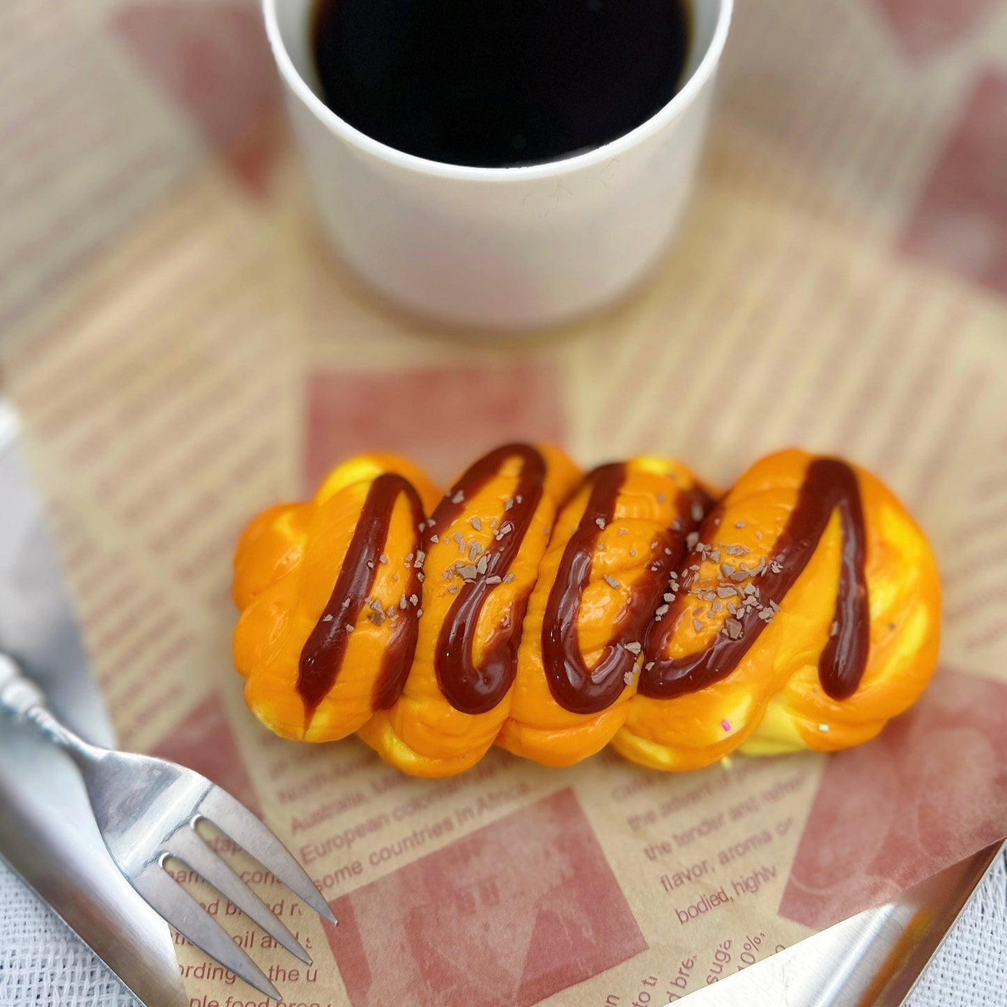 Chocolate Sauce Twist Roll Taba Squishy Toy 130g