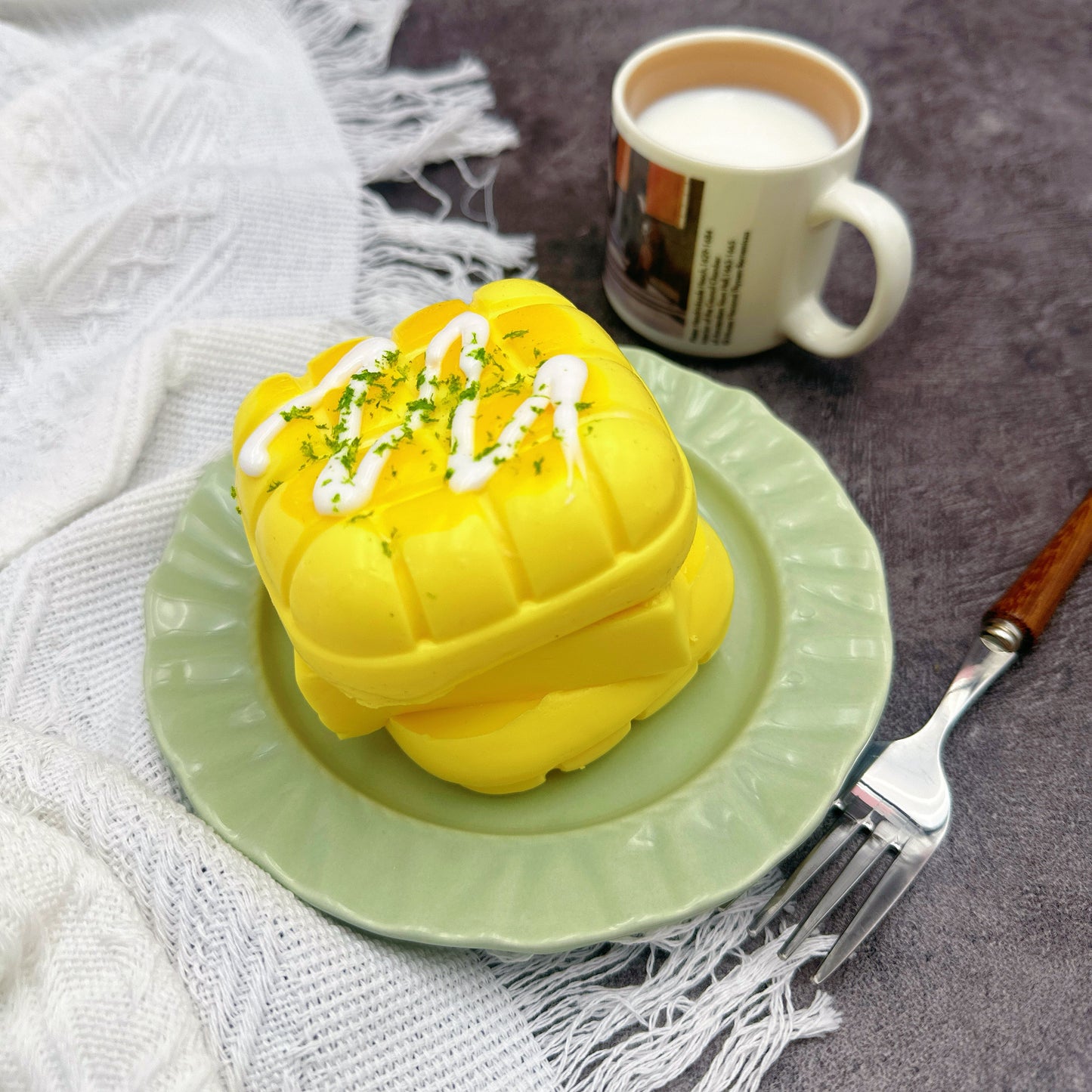 Cheese-Filled Pineapple Bread Taba Squishy Toy 310g