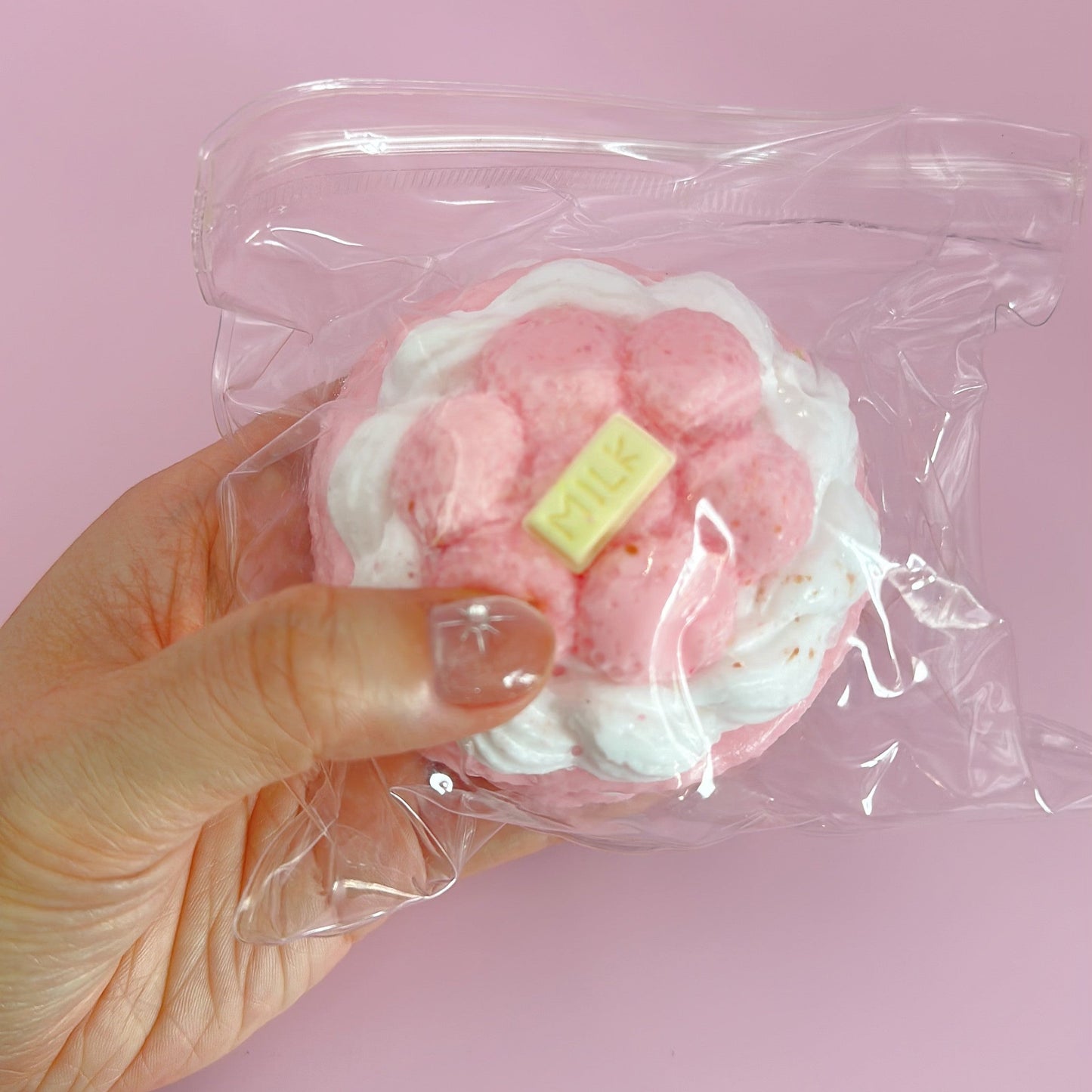 Cherry Blossom Raspberry Tart Cake Taba Squishy Toy 170g