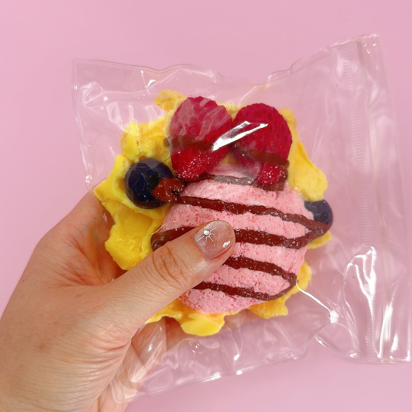 Fruit Ice Cream Waffles Taba Squishy Toy 200g