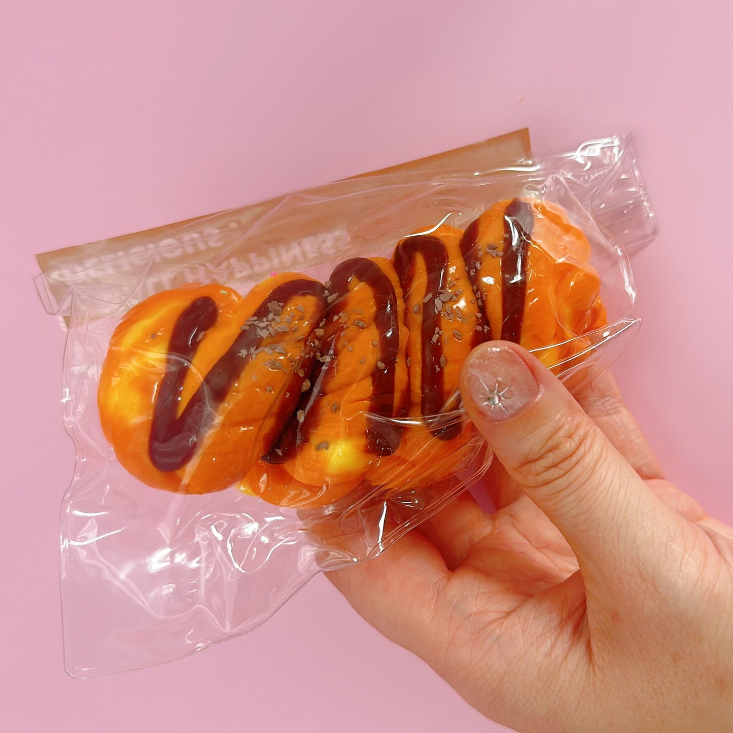Chocolate Sauce Twist Roll Taba Squishy Toy 130g