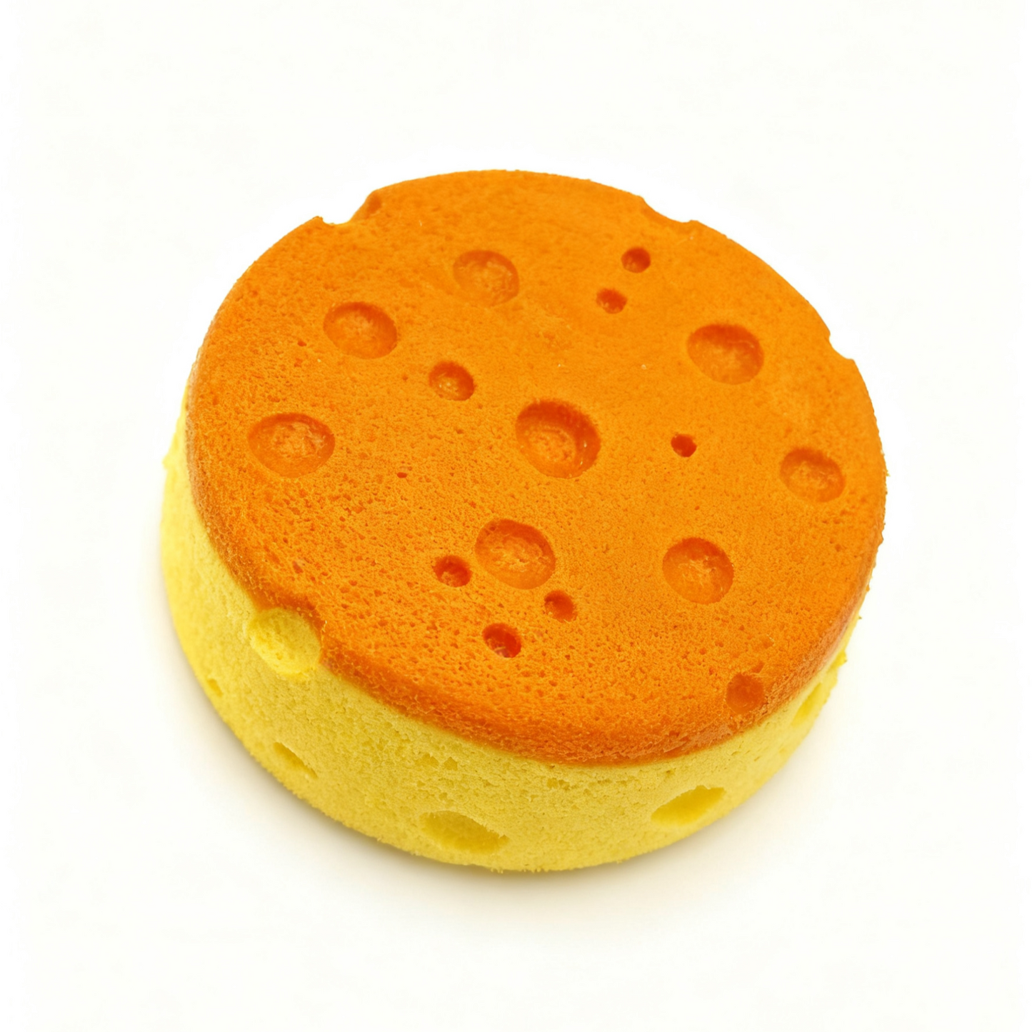 Round Charcoal-Grilled Cheese Taba Squishy Toy 260g