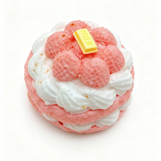 Cherry Blossom Raspberry Tart Cake Taba Squishy Toy 170g