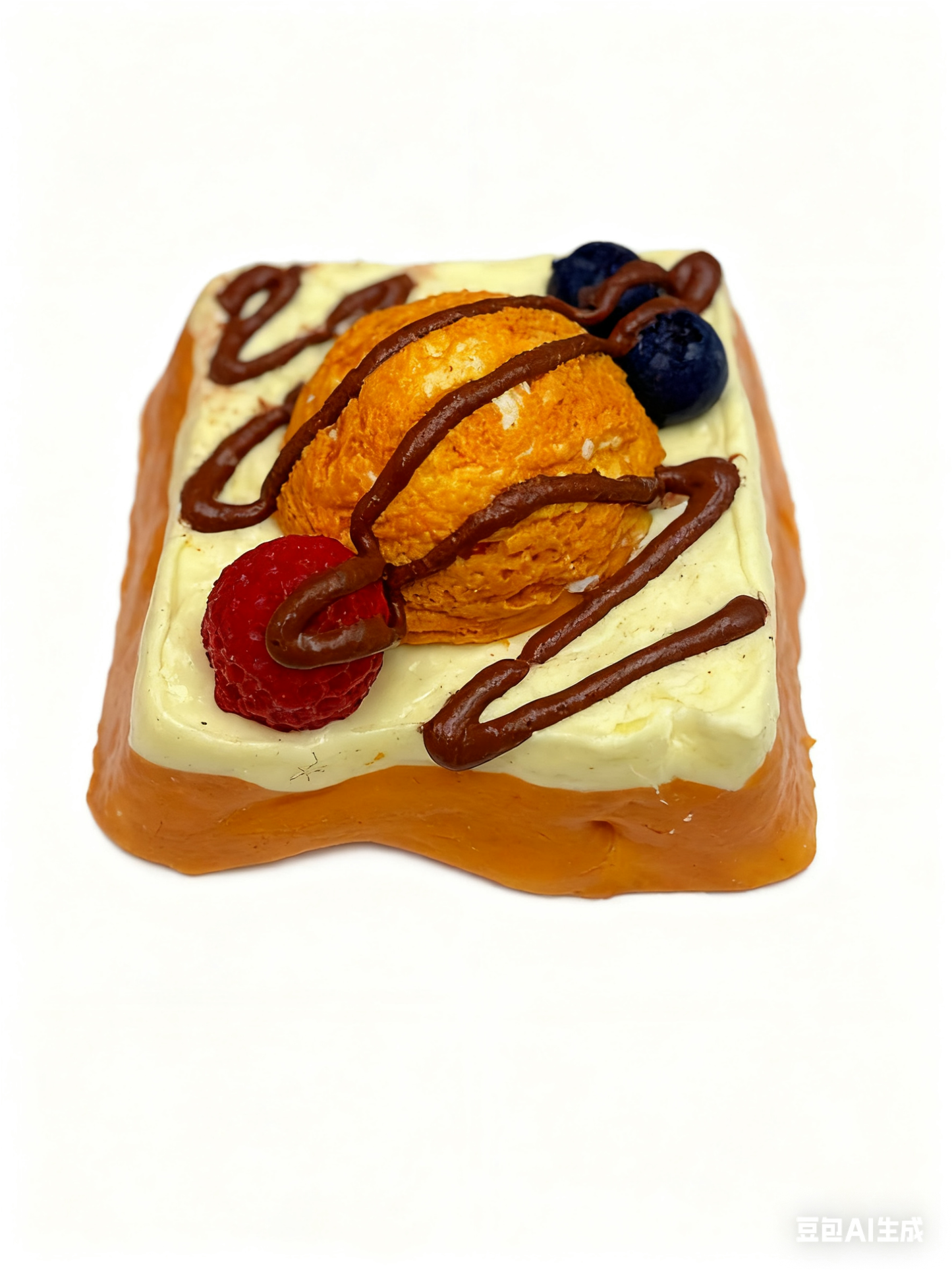 Ice Cream Fruit Toast Taba Squishy Toy 360g