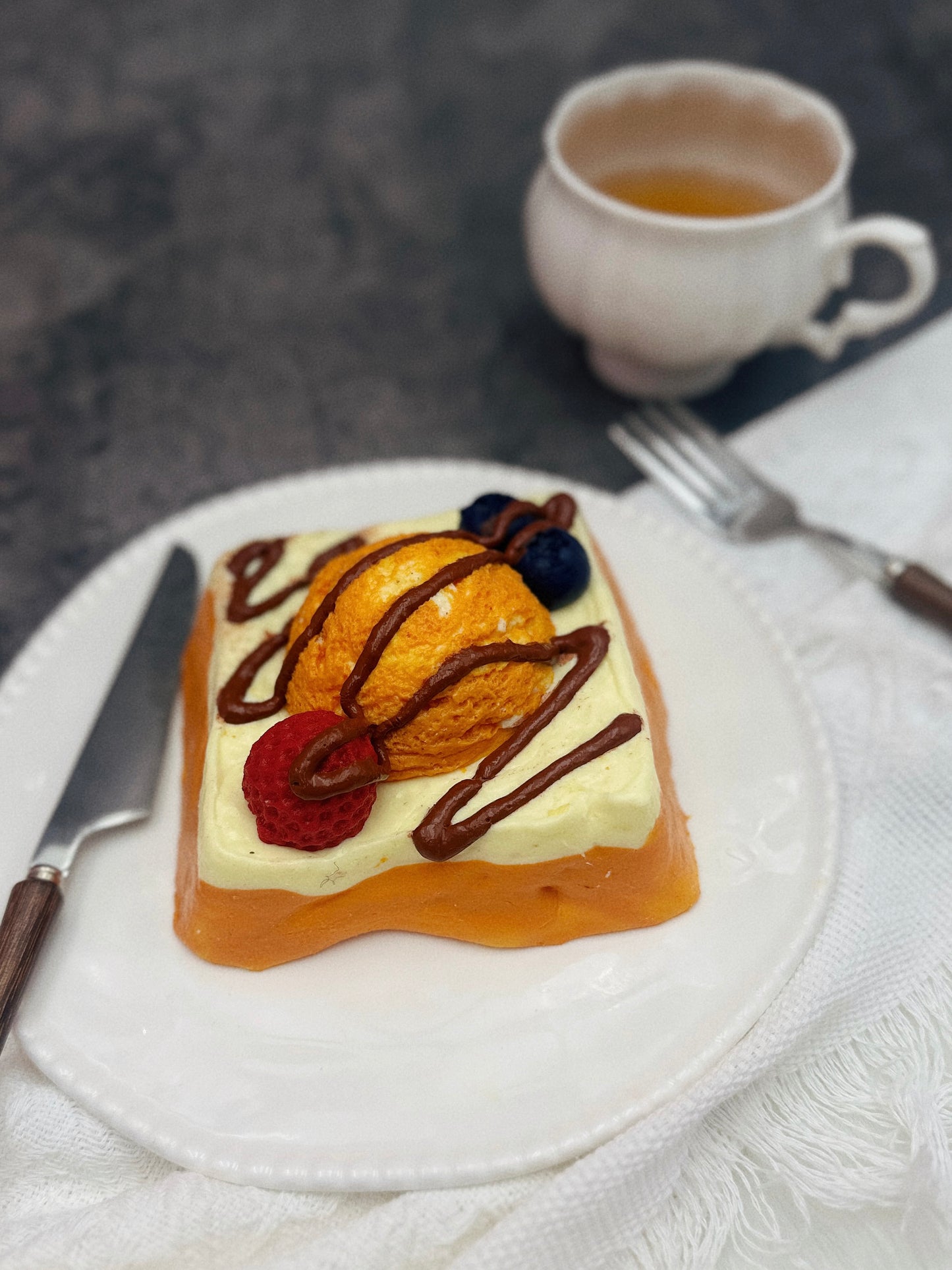 Ice Cream Fruit Toast Taba Squishy Toy 360g