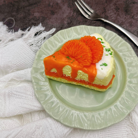 Orange Triple-Layer Mousse Taba Squishy Toy 170g