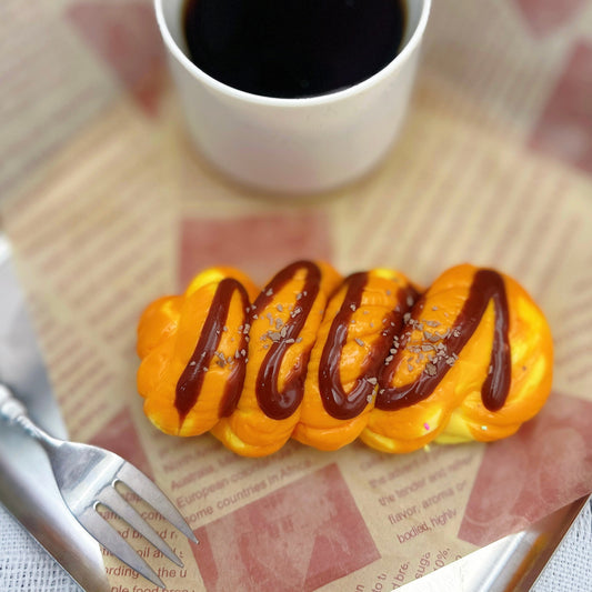 Chocolate Sauce Twist Roll Taba Squishy Toy 130g