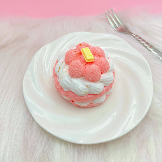 Cherry Blossom Raspberry Tart Cake Taba Squishy Toy 170g