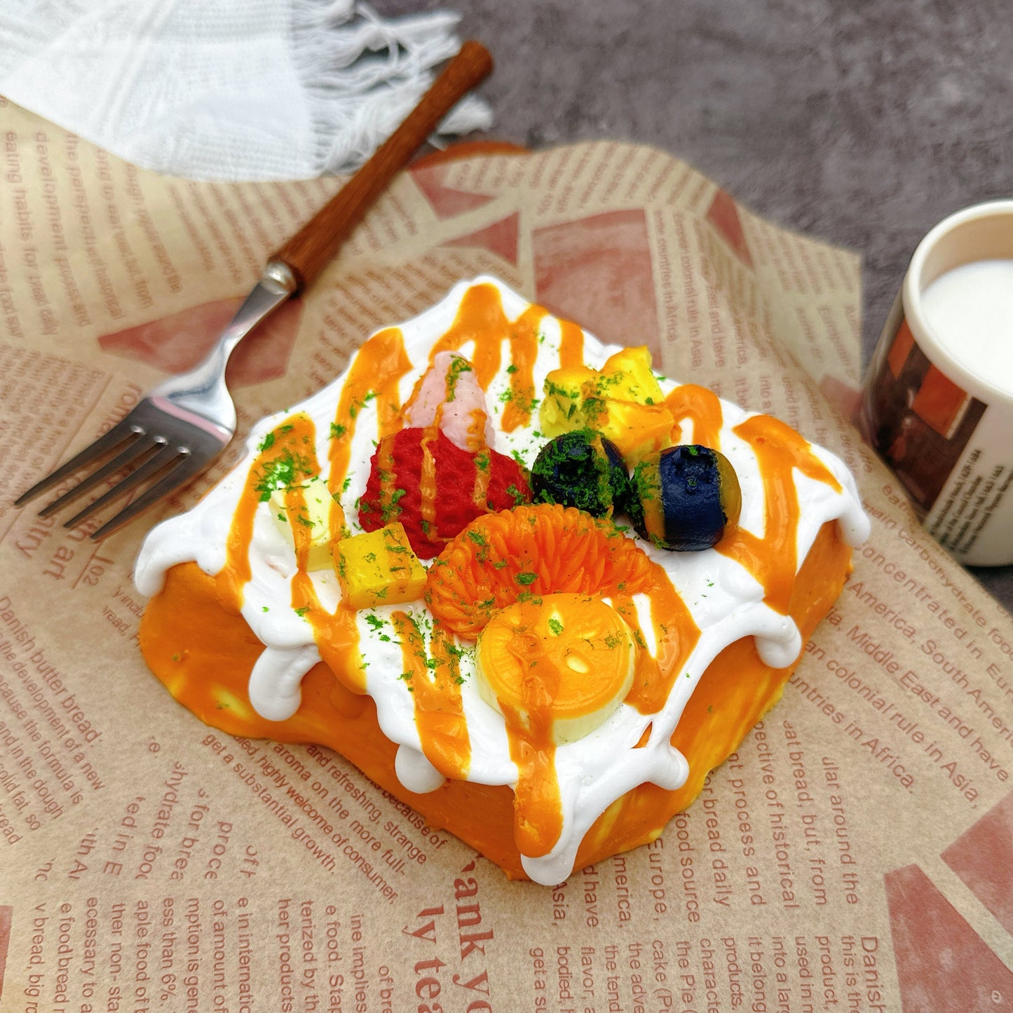 Fruit Platter Toast Taba Squishy Toy 370g
