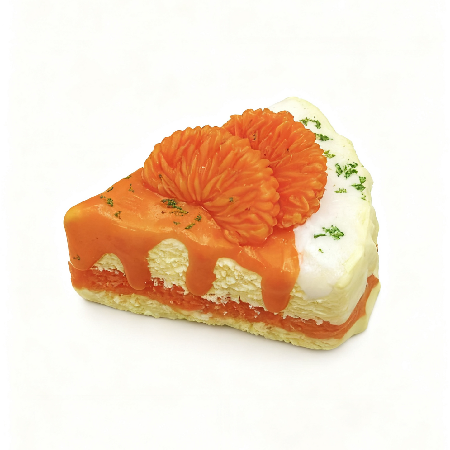 Orange Triple-Layer Mousse Taba Squishy Toy 170g